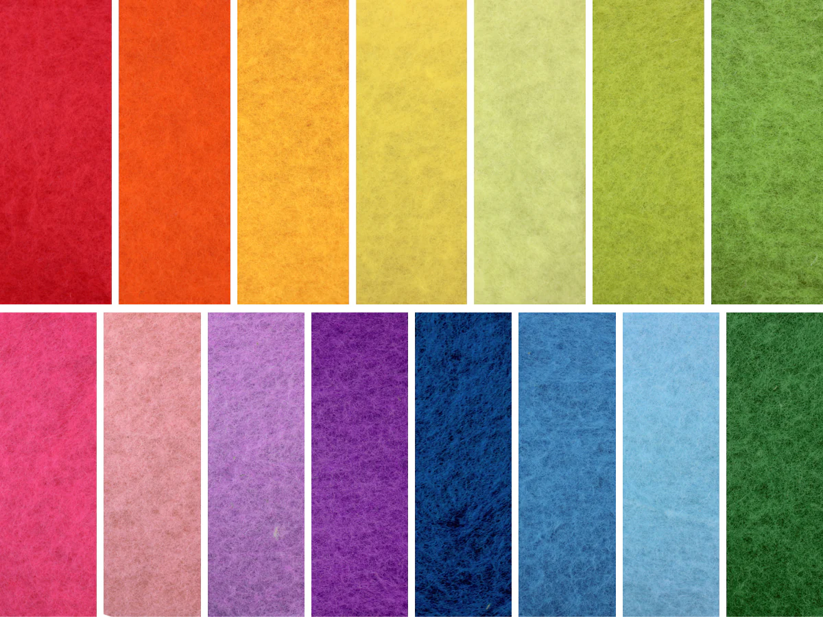 Rainbow Mix x 15 colours - Merino and Mountain Sheep Batts 150g