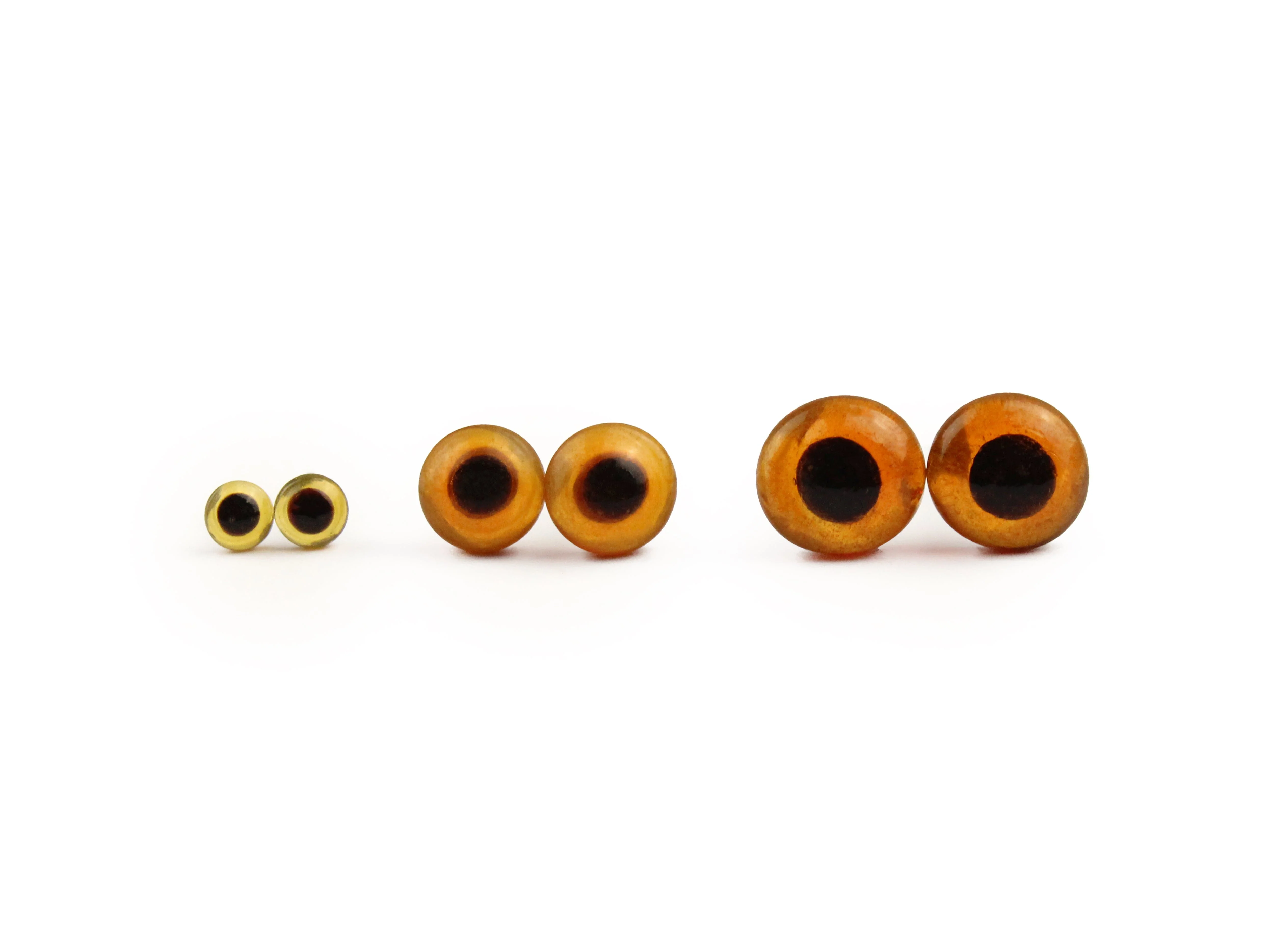 Amber Easy Glue-In Glass Eyes 3-12 mm options - Image 4