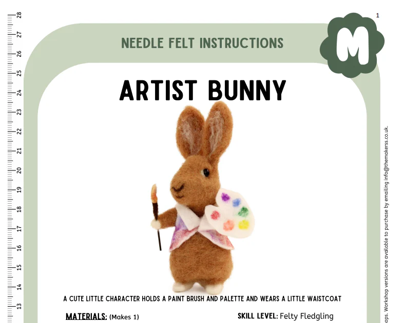 Artist Bunny Instructions PDF