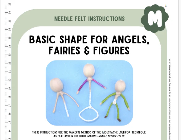 Basic Head & Arms Shape Instructions PDF (for Angels, Fairies & Figures)