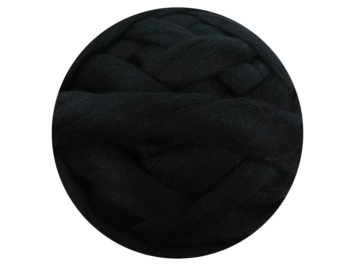Jet Black Tops - dyed South American Merino - various weights