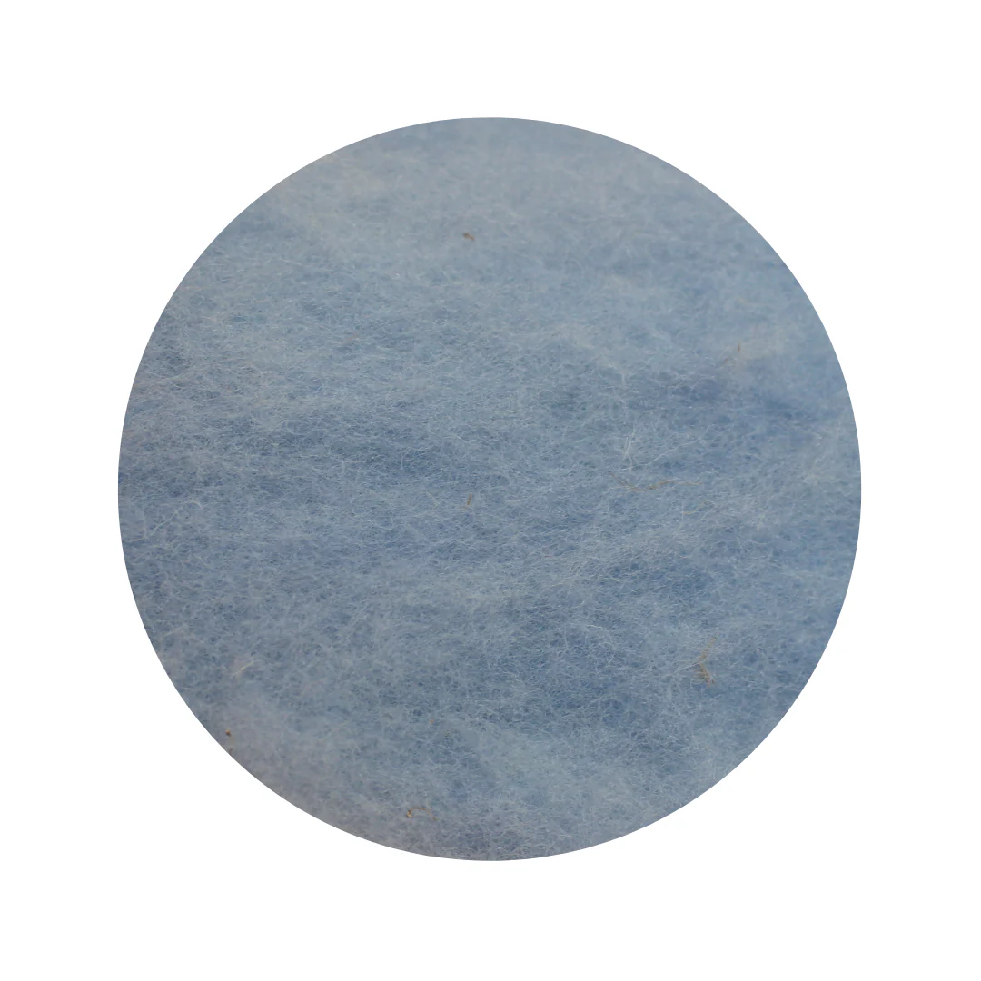Candy Floss Blue - dyed New Zealand carded wool batts - various weights