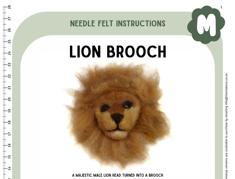 Lion Brooch Instructions PDF
