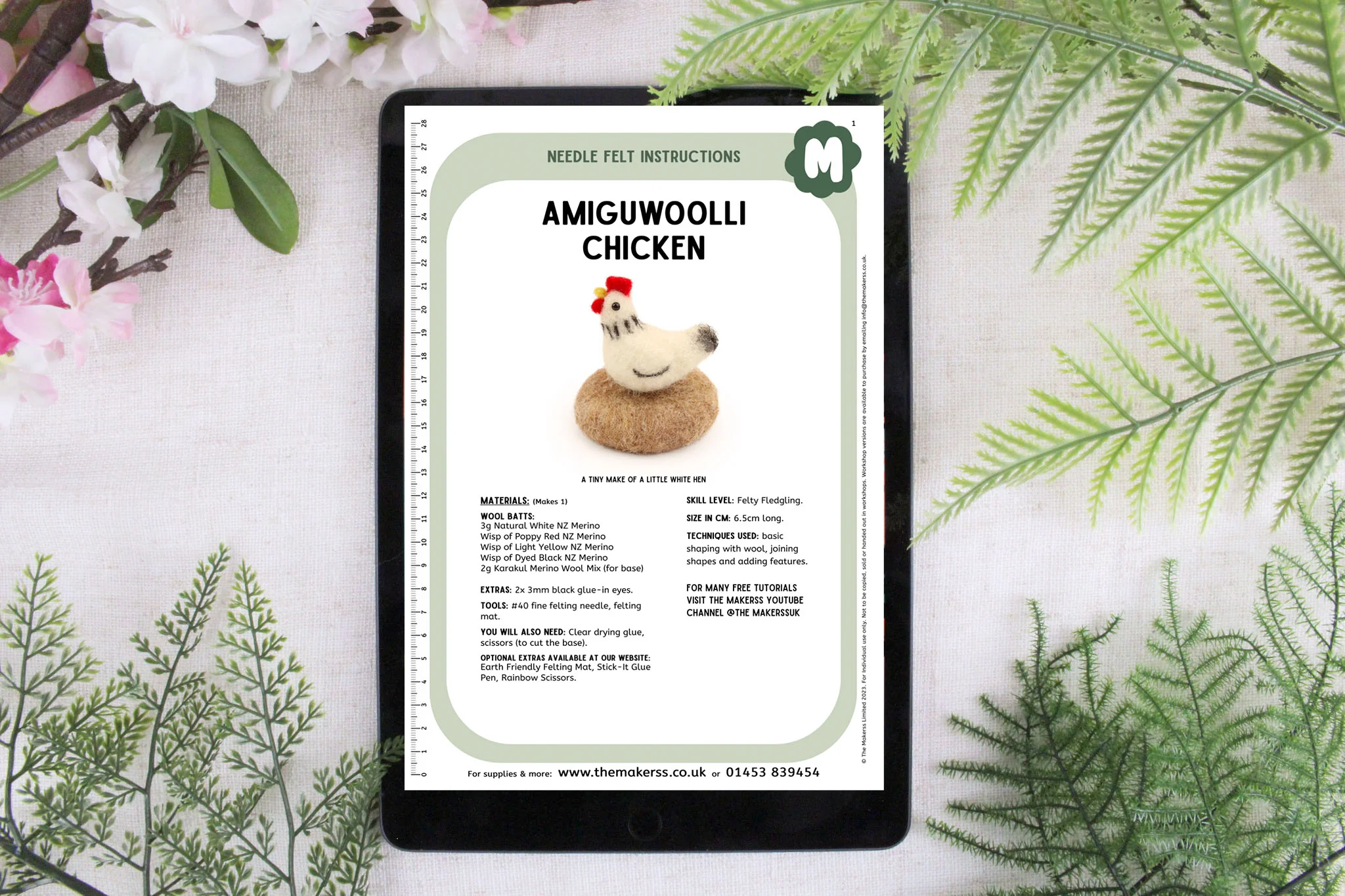 Chicken Amiguwoolli Mini Needle Felt Kit - Image 3