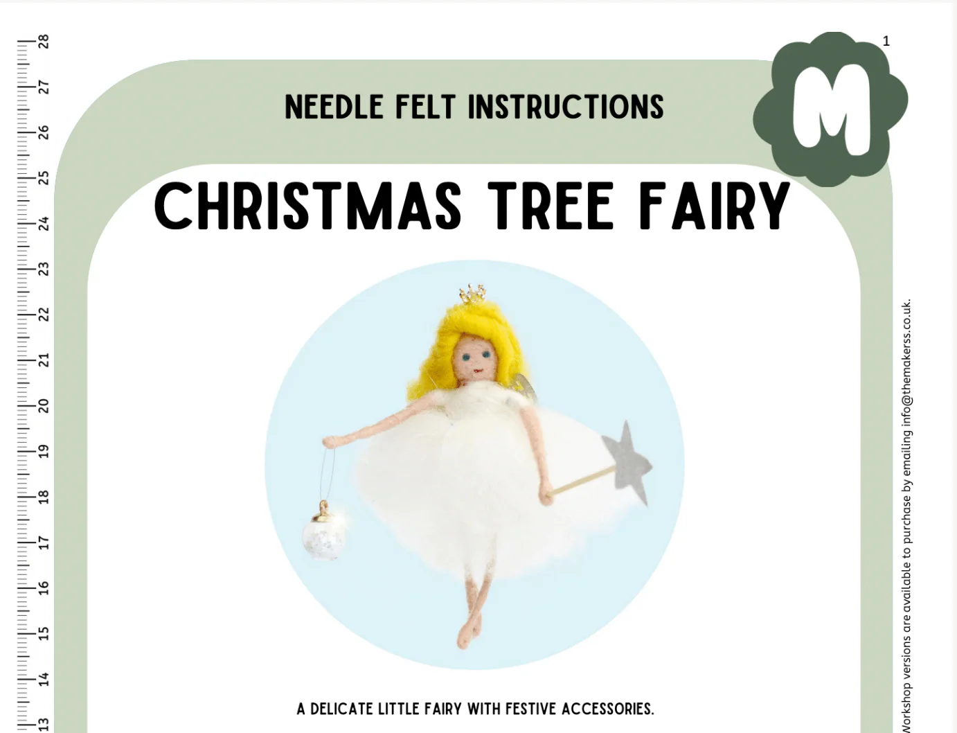 Christmas Tree Fairy PDF Instructions