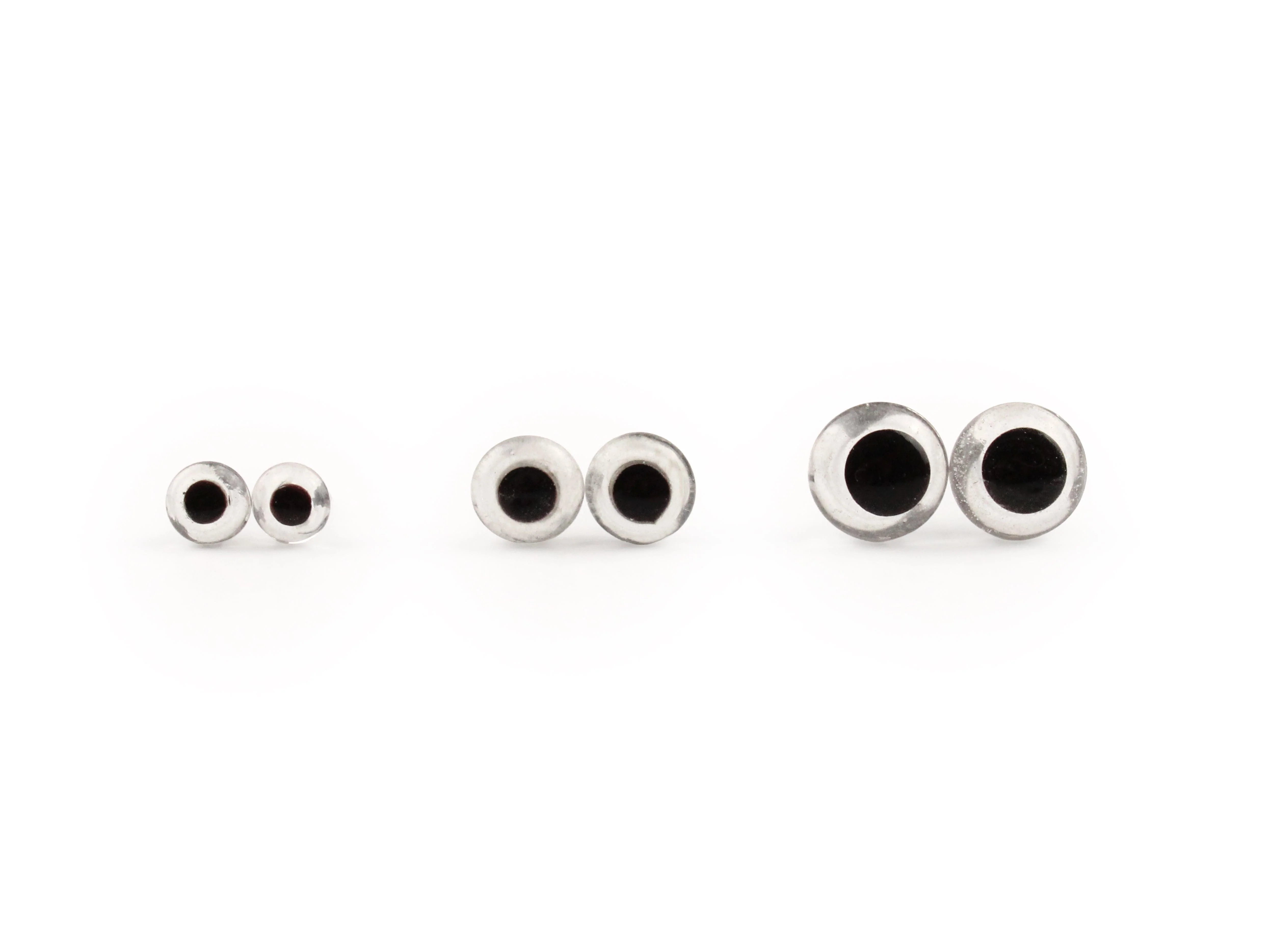 Clear with pupil - Easy Glue-In Glass Eyes 3-12 mm options - Image 4