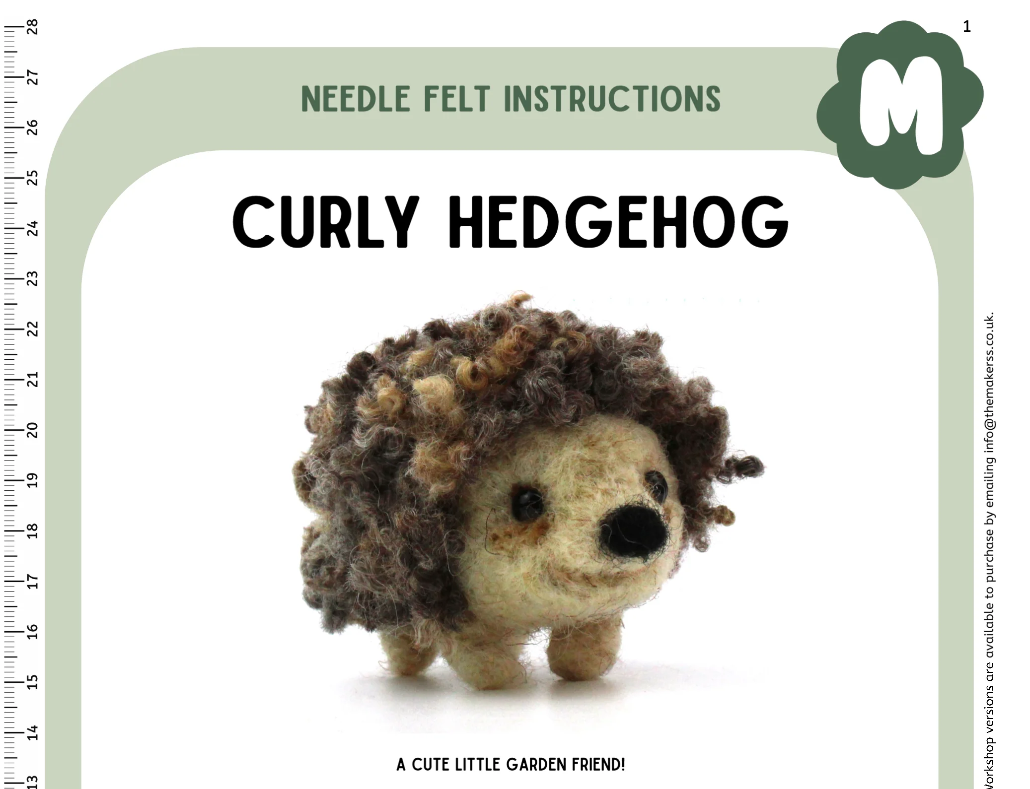 Curly Hedgehog Instructions PDF