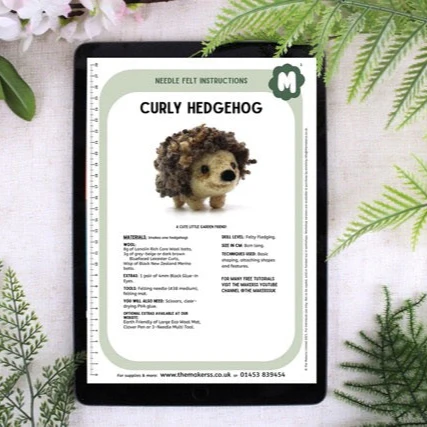 Curly Hedgehog Small Needle Felt Kit - Image 4