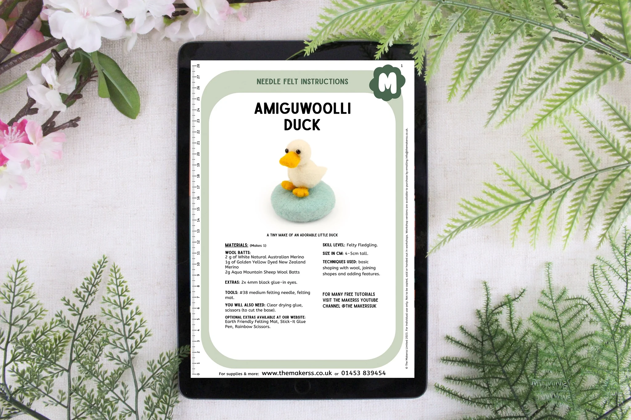 Duck Amiguwoolli Mini Needle Felt Kit - Image 3