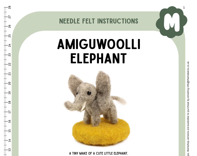 Elephant Amiguwoolli Instructions PDF