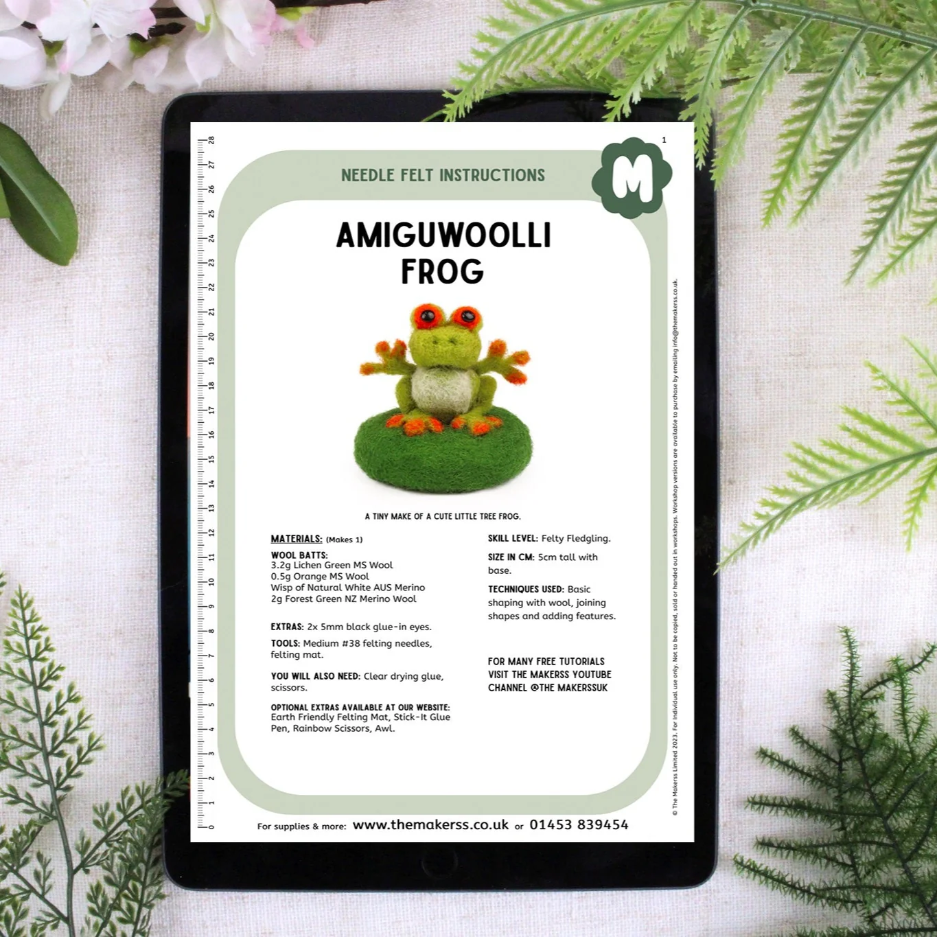 Frog Amiguwoolli Mini Needle Felt Kit - Image 4