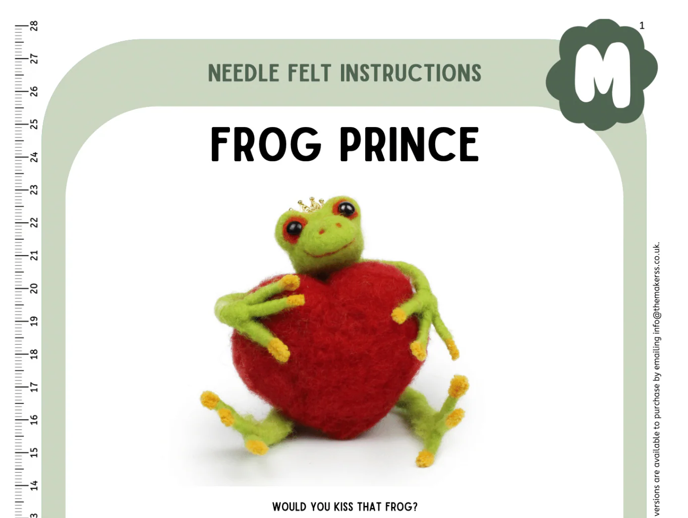 frog prince Instructions PDF