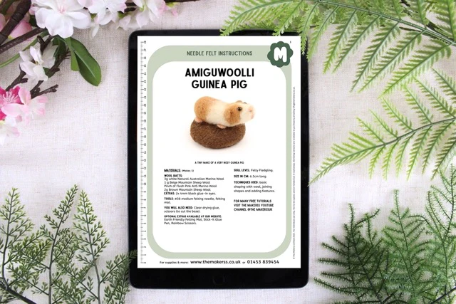 Guinea Pig Amiguwoolli Mini Needle Felt Kit - Image 3