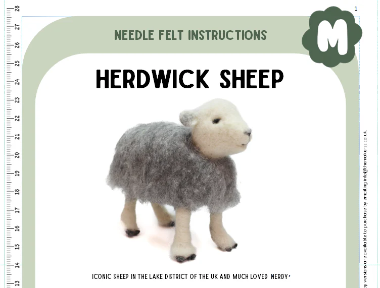 Herdwick Sheep Step-By-Step Video Tutorial and PDF Instructions
