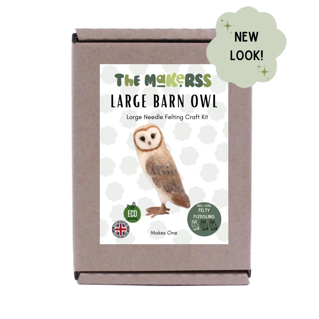 Large Barn Owl Needle Felt Pack - Image 3