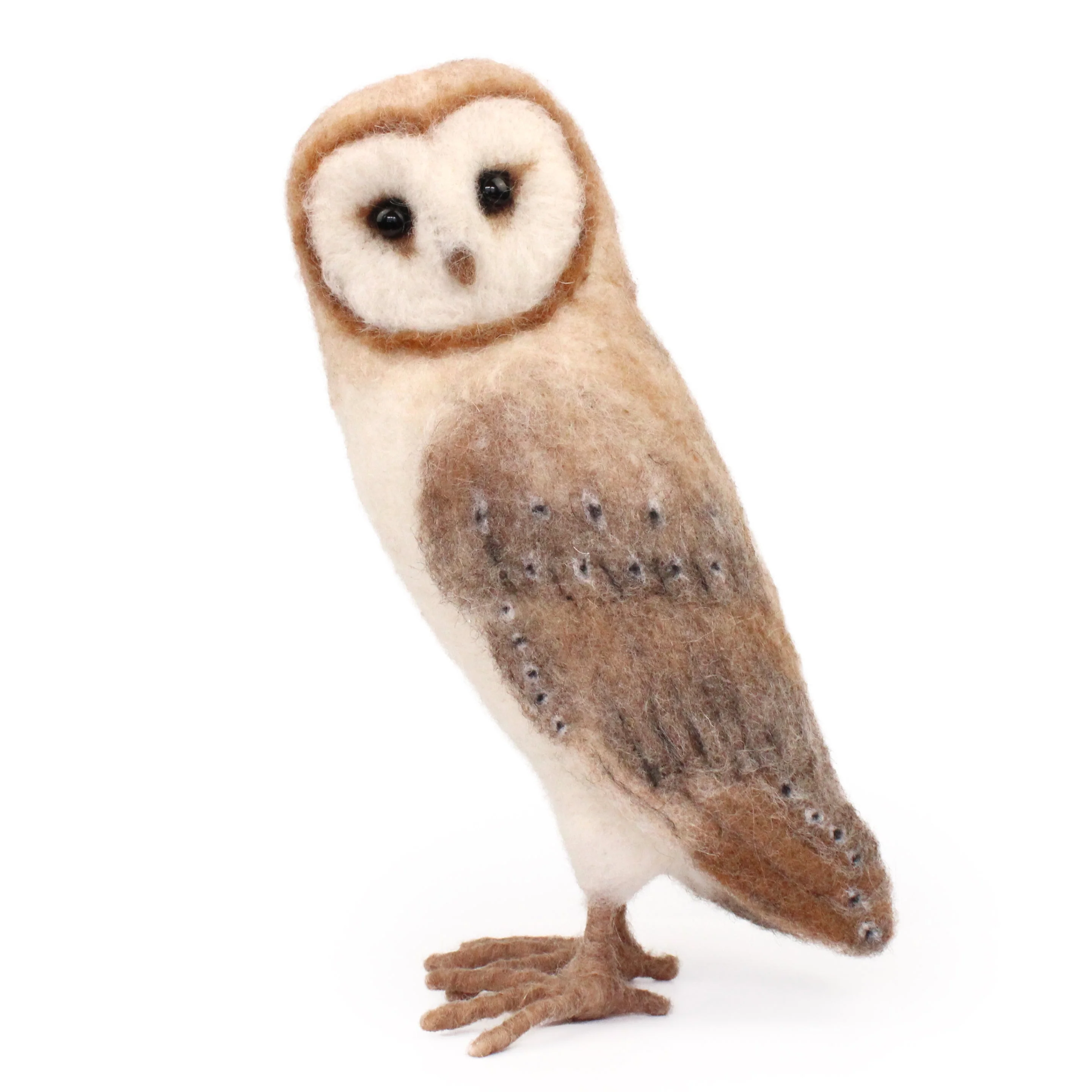 Large Barn Owl Needle Felt Pack - Image 4