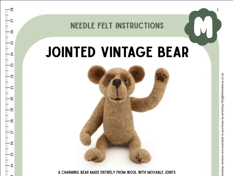 Jointed Vintage Bear Instructions PDF