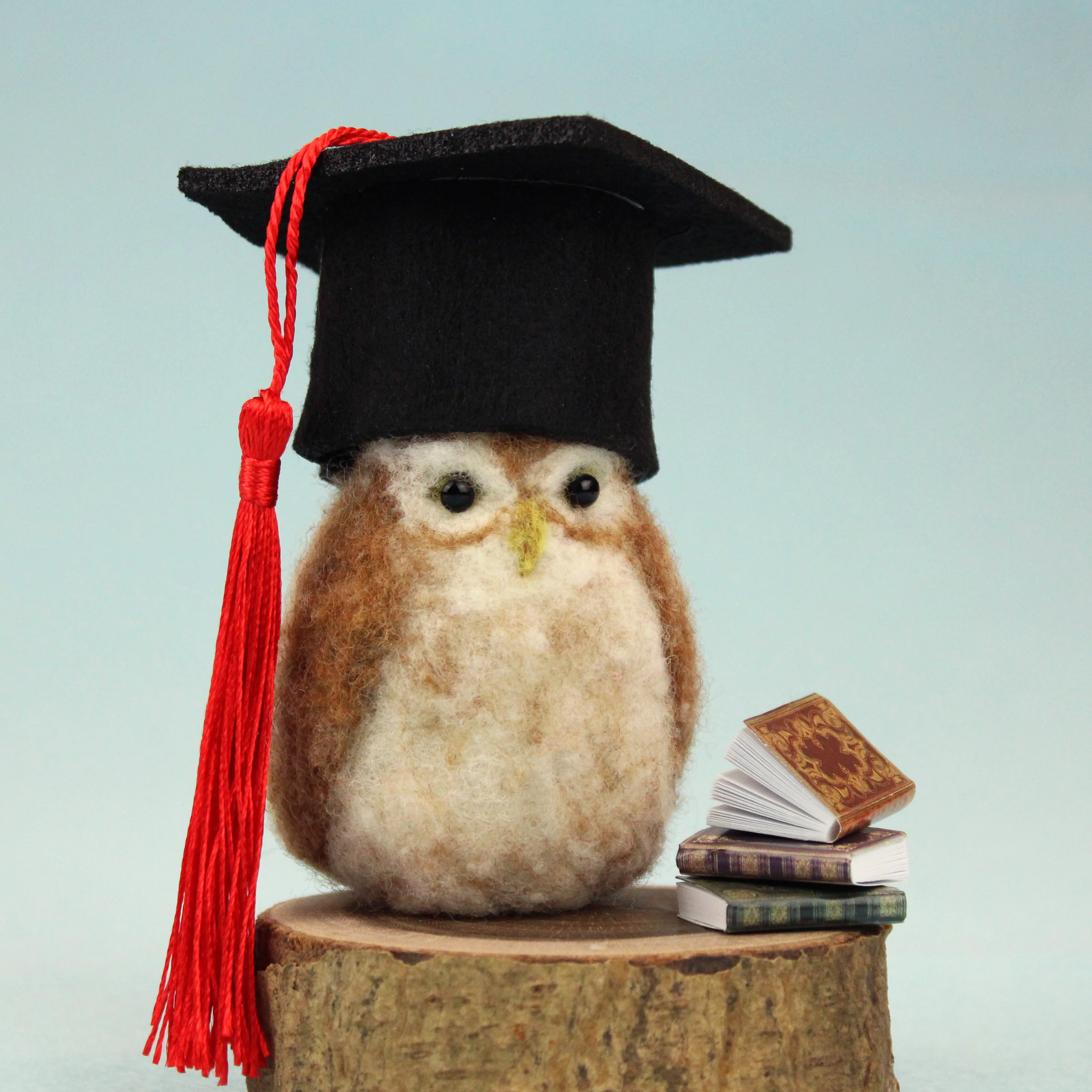 Mortar Board Graduation Hat for Needle Felted Characters - Image 2