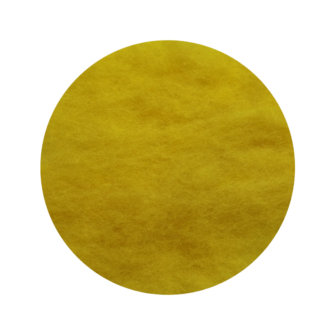 Bright Yellow - dyed New Zealand carded wool batts - various weights