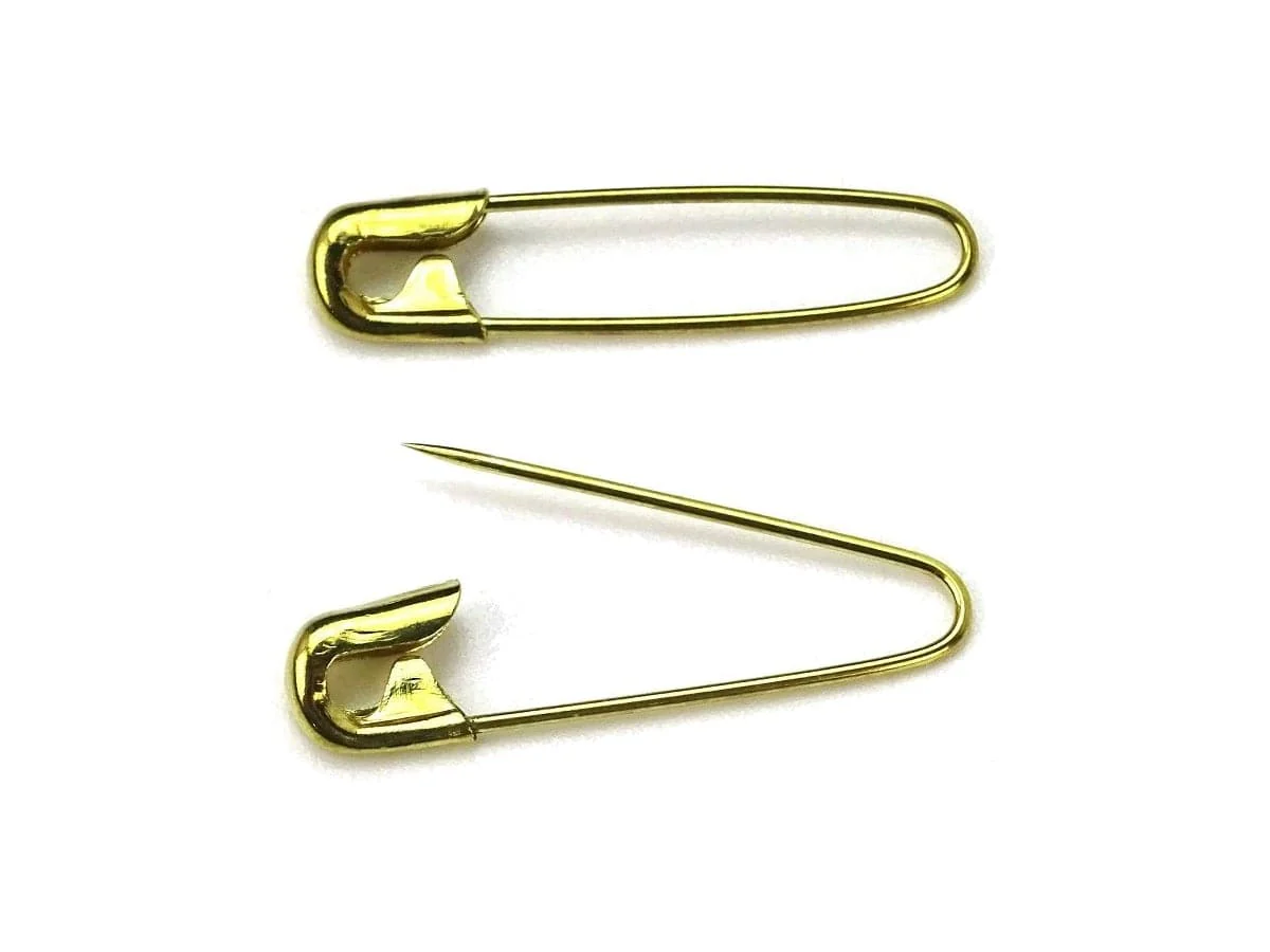 No-Sew Brooch Backs Gold x 20