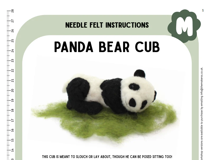 Panda Bear Cub Instructions PDF