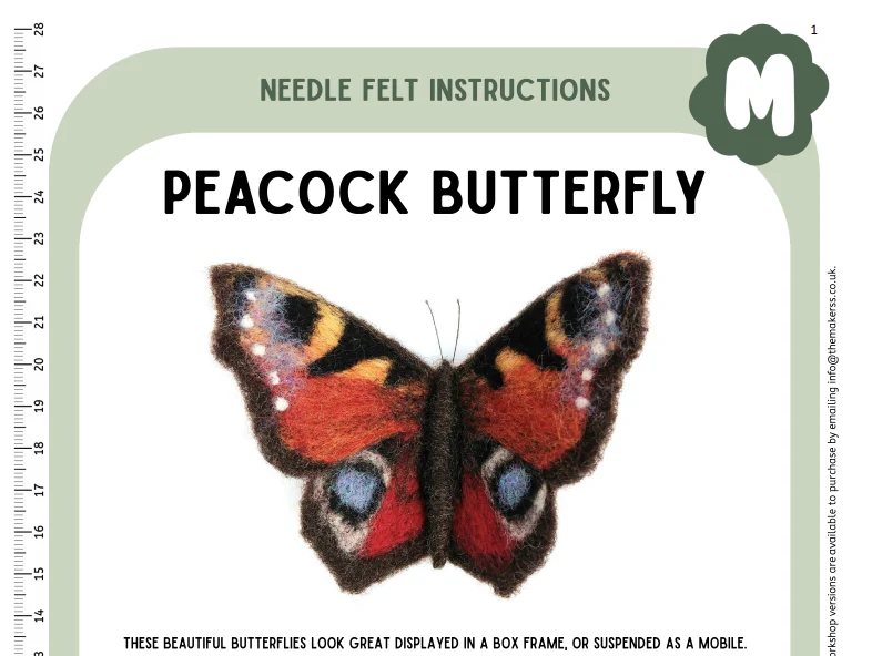 Peacock Butterfly Instructions PDF
