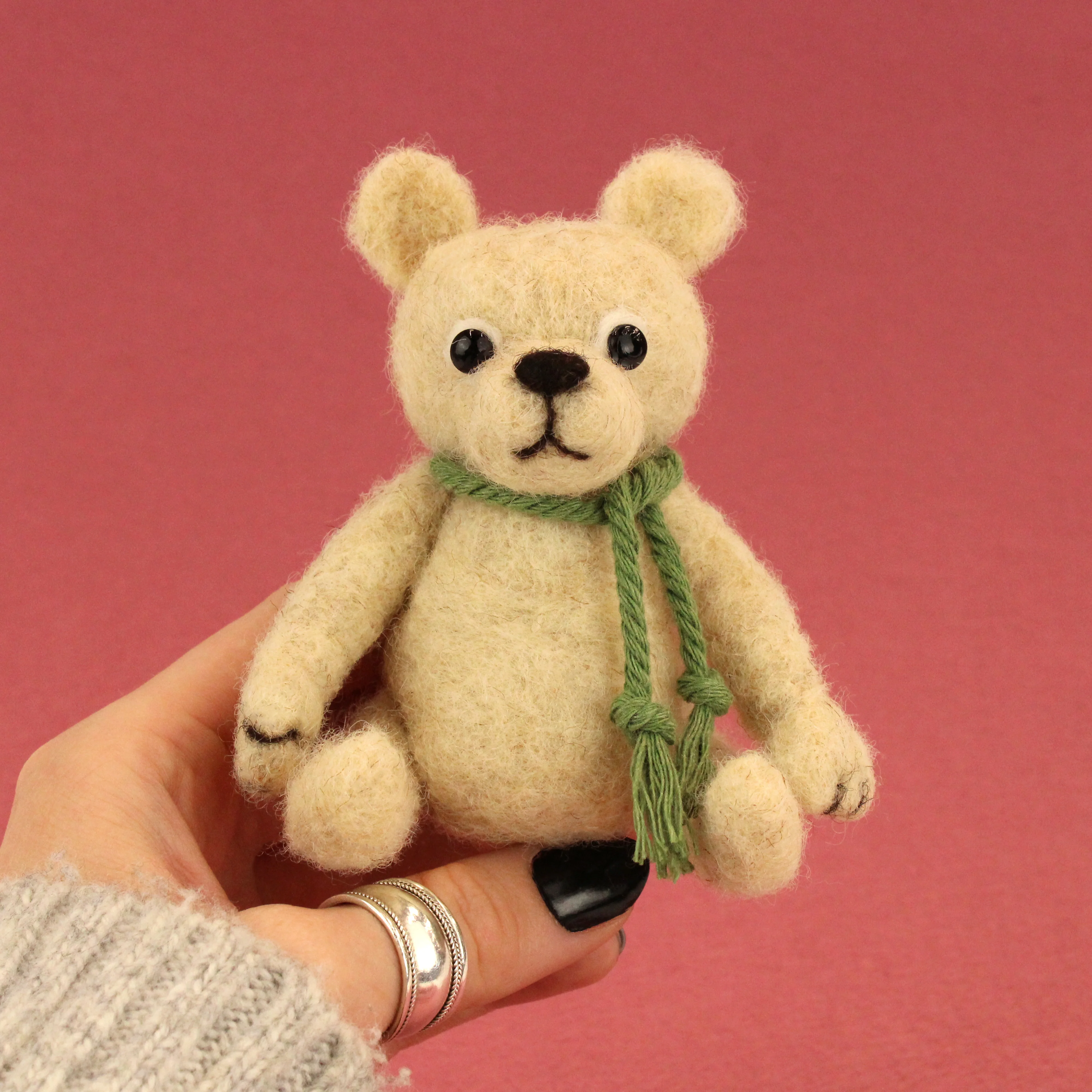 Poseable Mini Bear Small Needle Felt Kit - Image 2