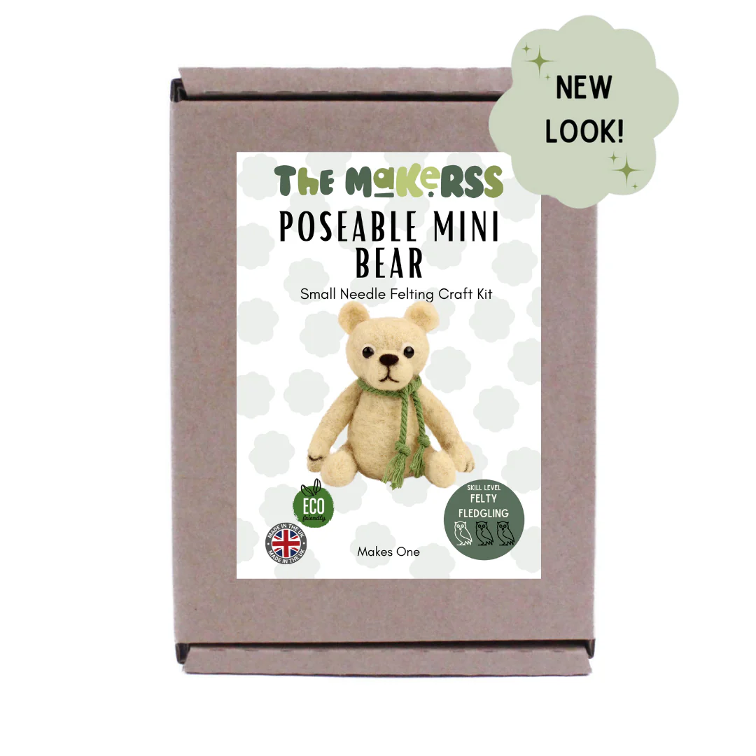 Poseable Mini Bear Small Needle Felt Kit - Image 4