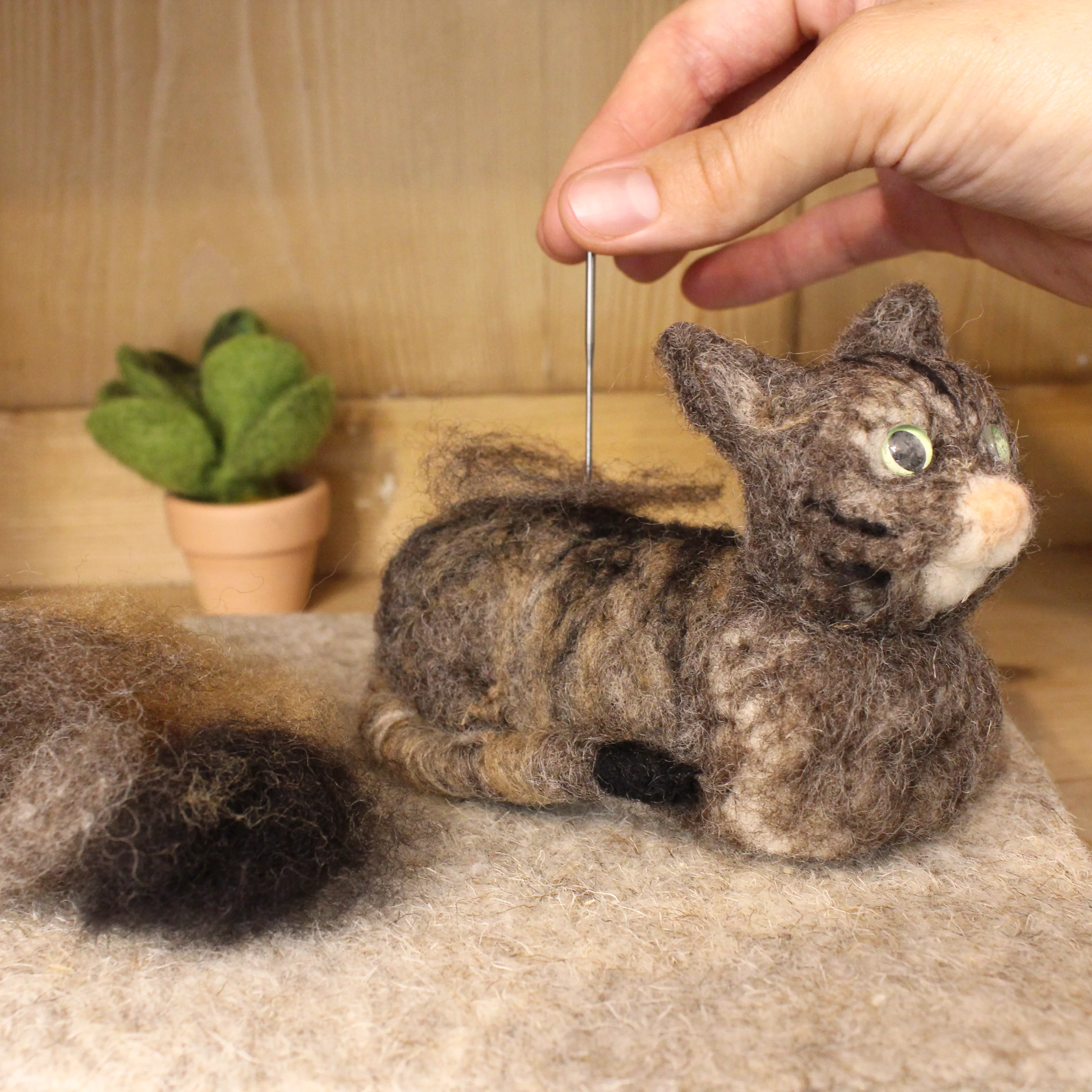 Realistic Cat Loaf Needle Felt Small Kit - makes 1 - Image 7