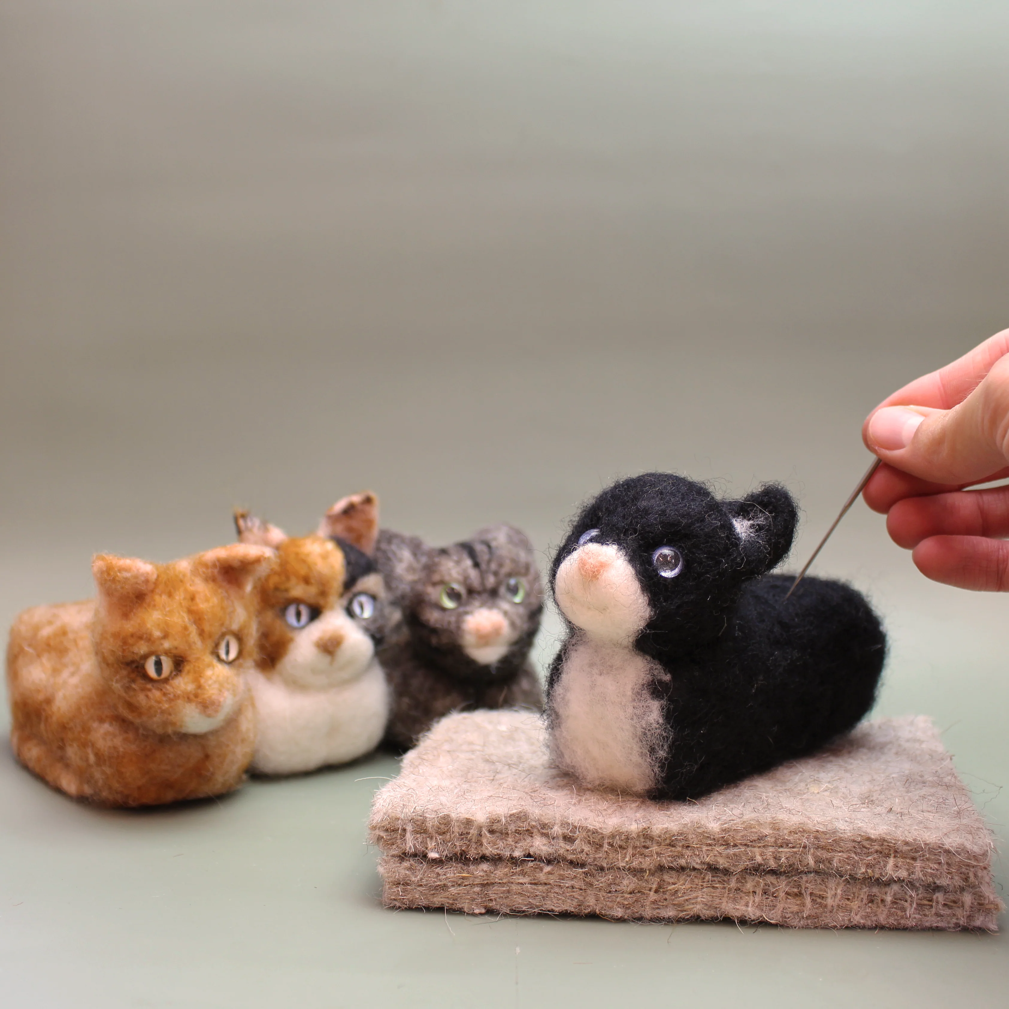 Realistic Cat Loaf Needle Felt Small Kit - makes 1 - Image 8