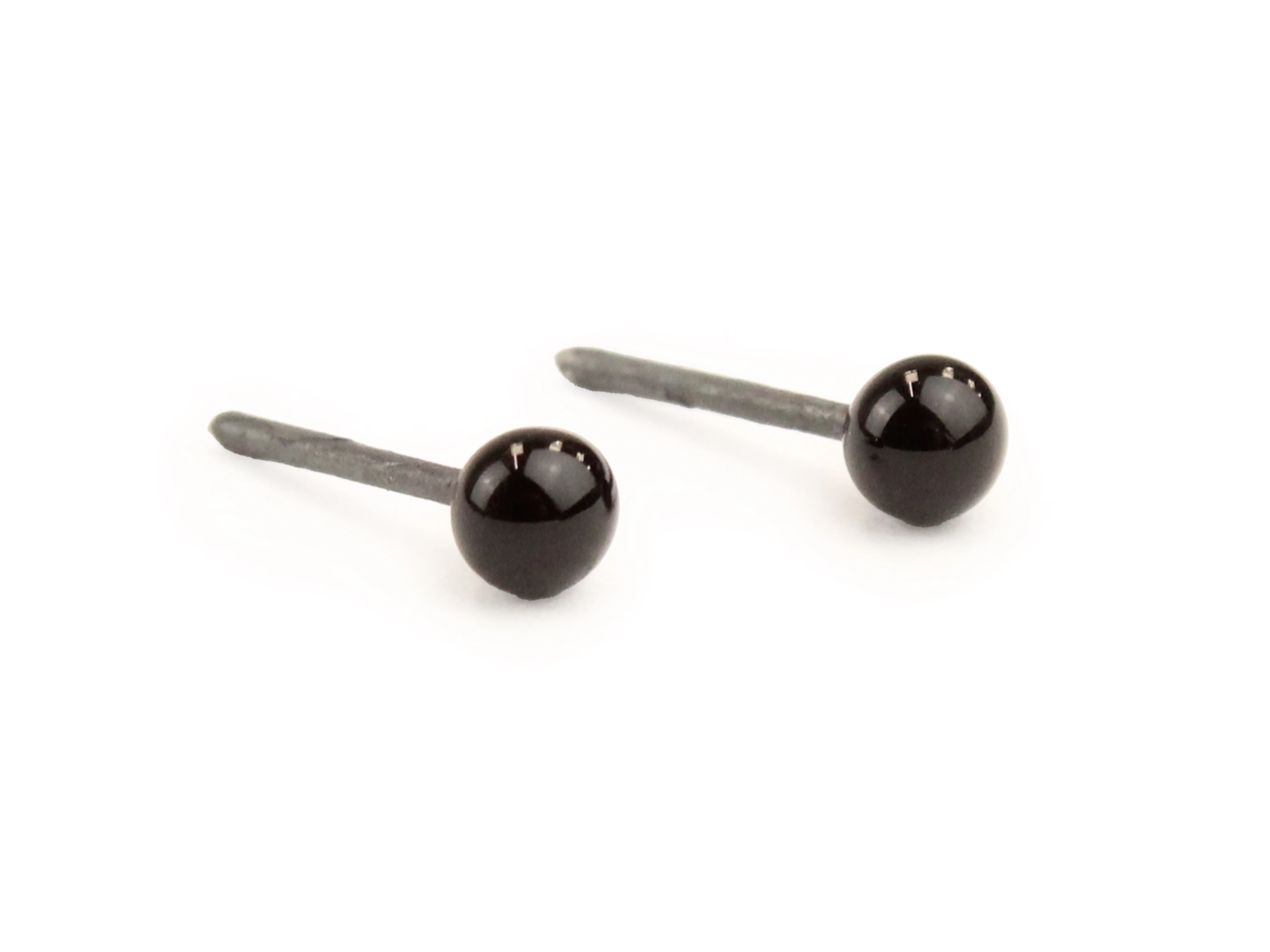 Round Black Glue-In Glass Eyes 2,3,4, 5mm options - pack of 100 - Image 6