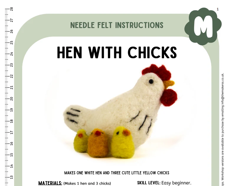 Round Hen With Chicks Instructions PDF