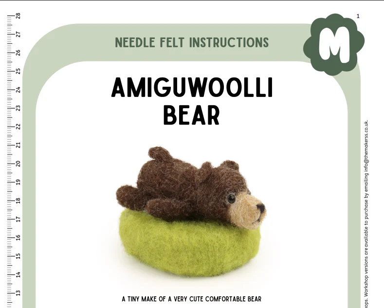 Snoozing Bear Amiguwoolli Instructions PDF