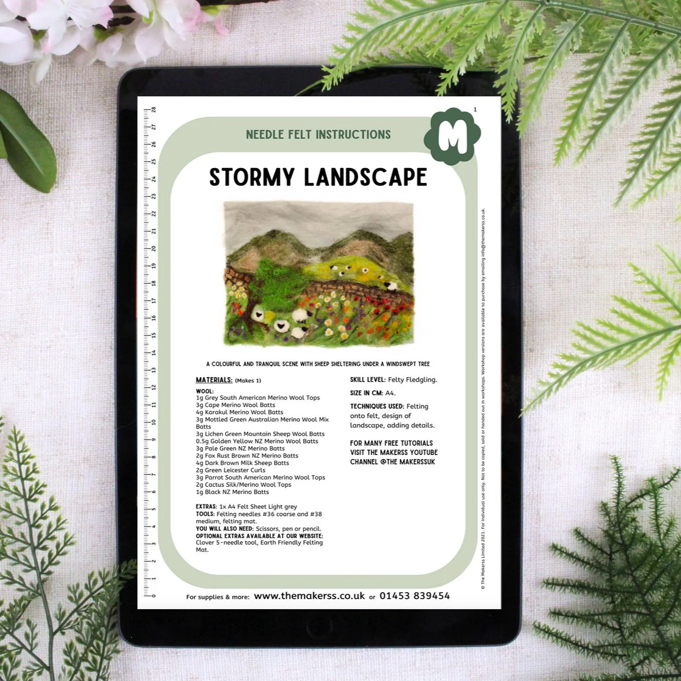 Stormy Landscape Needle Felt Kit - Image 3