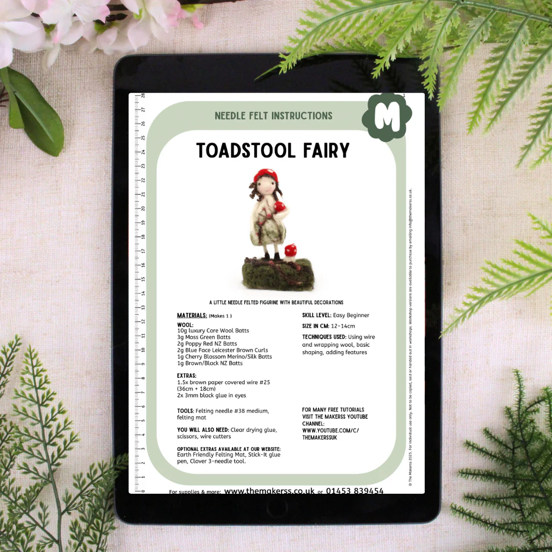 Toadstool Fairy Needle Felt Kit - Image 5