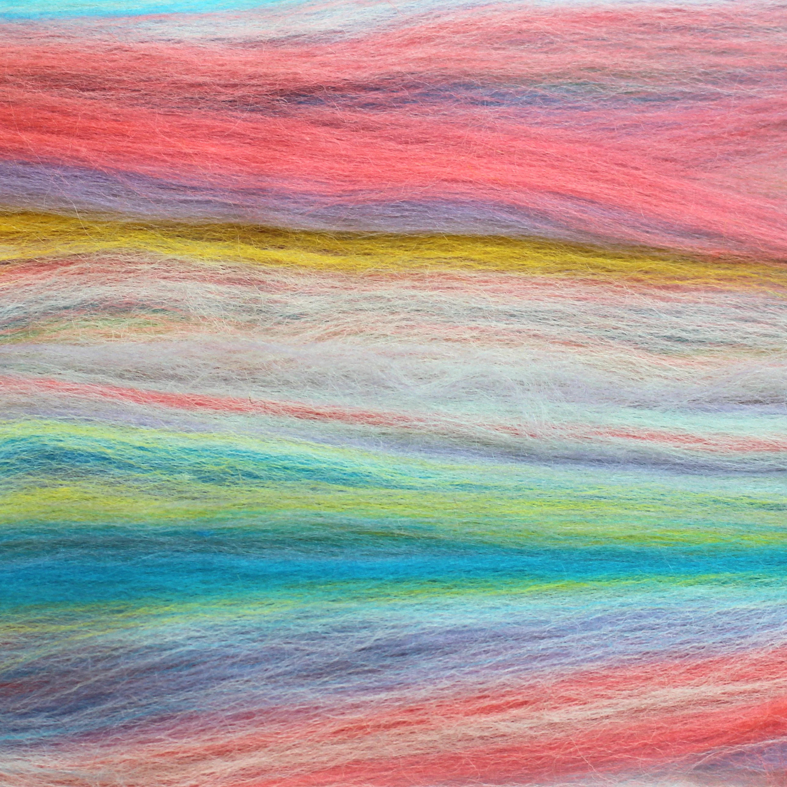 Tropical Cocktail dyed Merino Mix Wool Tops - Image 2