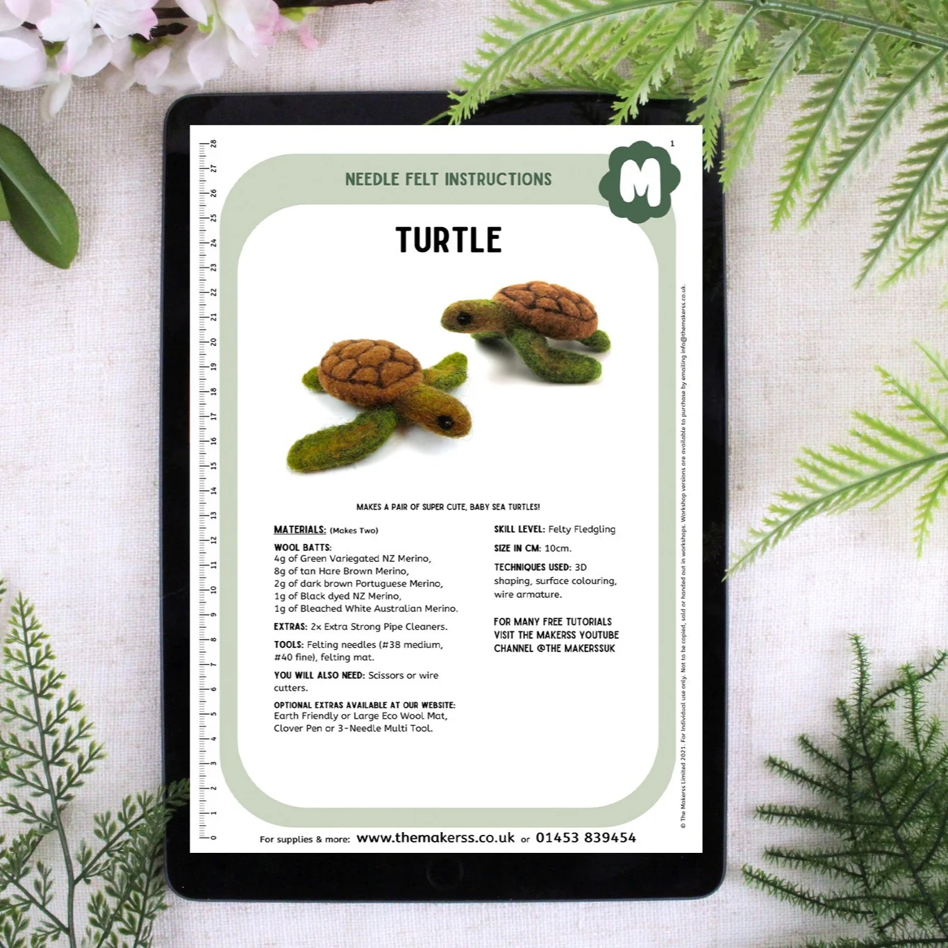 Turtle Small Needle Felt Kit - Image 4