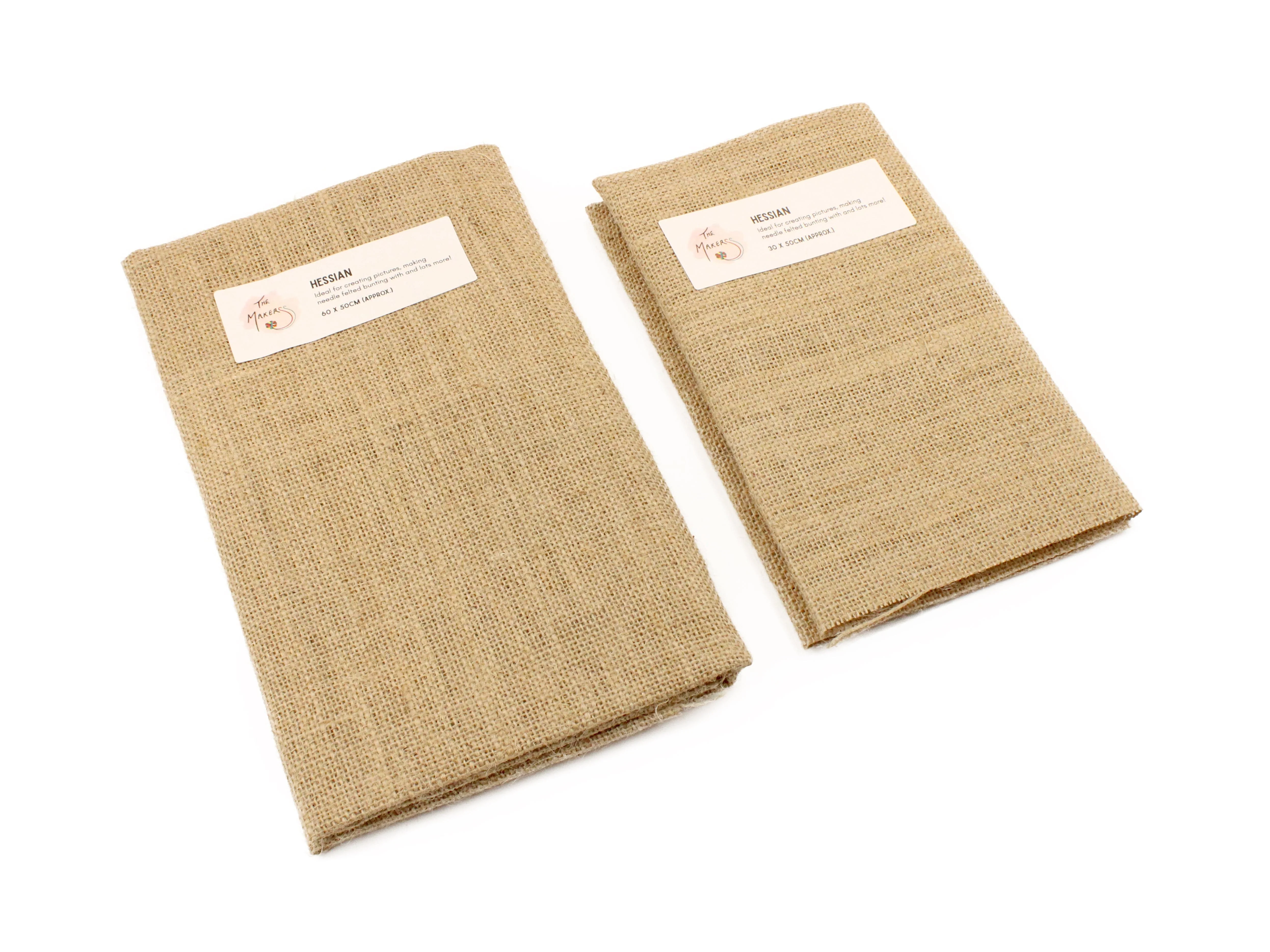 Hessian - Various Sizes for needle felt pictures, motifs, bunting