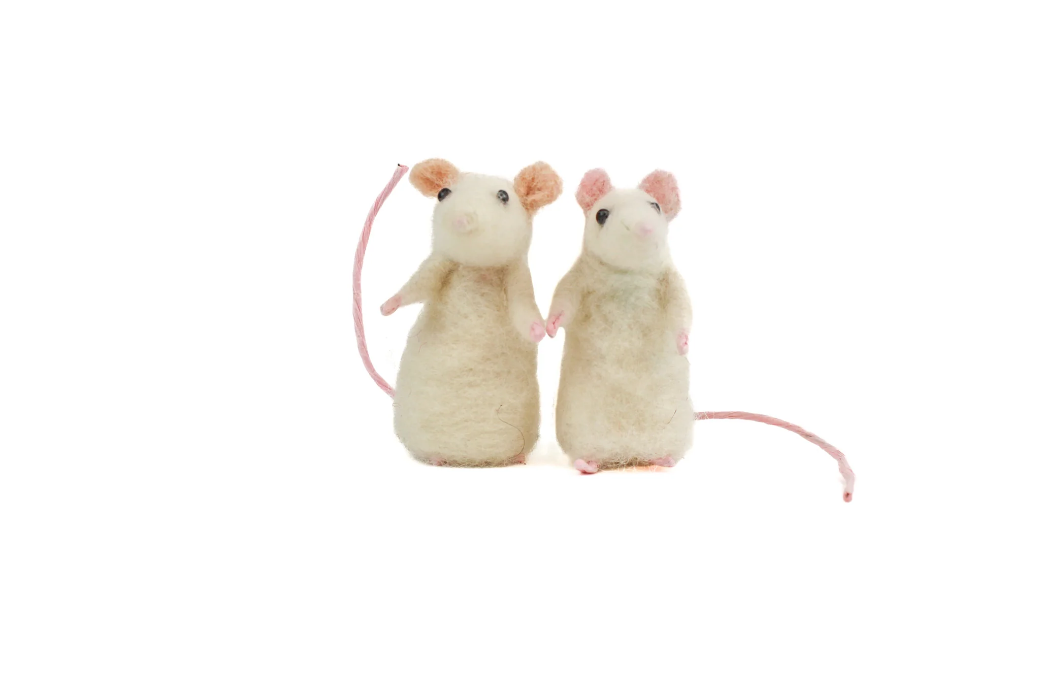 White Pose-able Mouseling Small Needle Felt Kit - makes two - Image 5