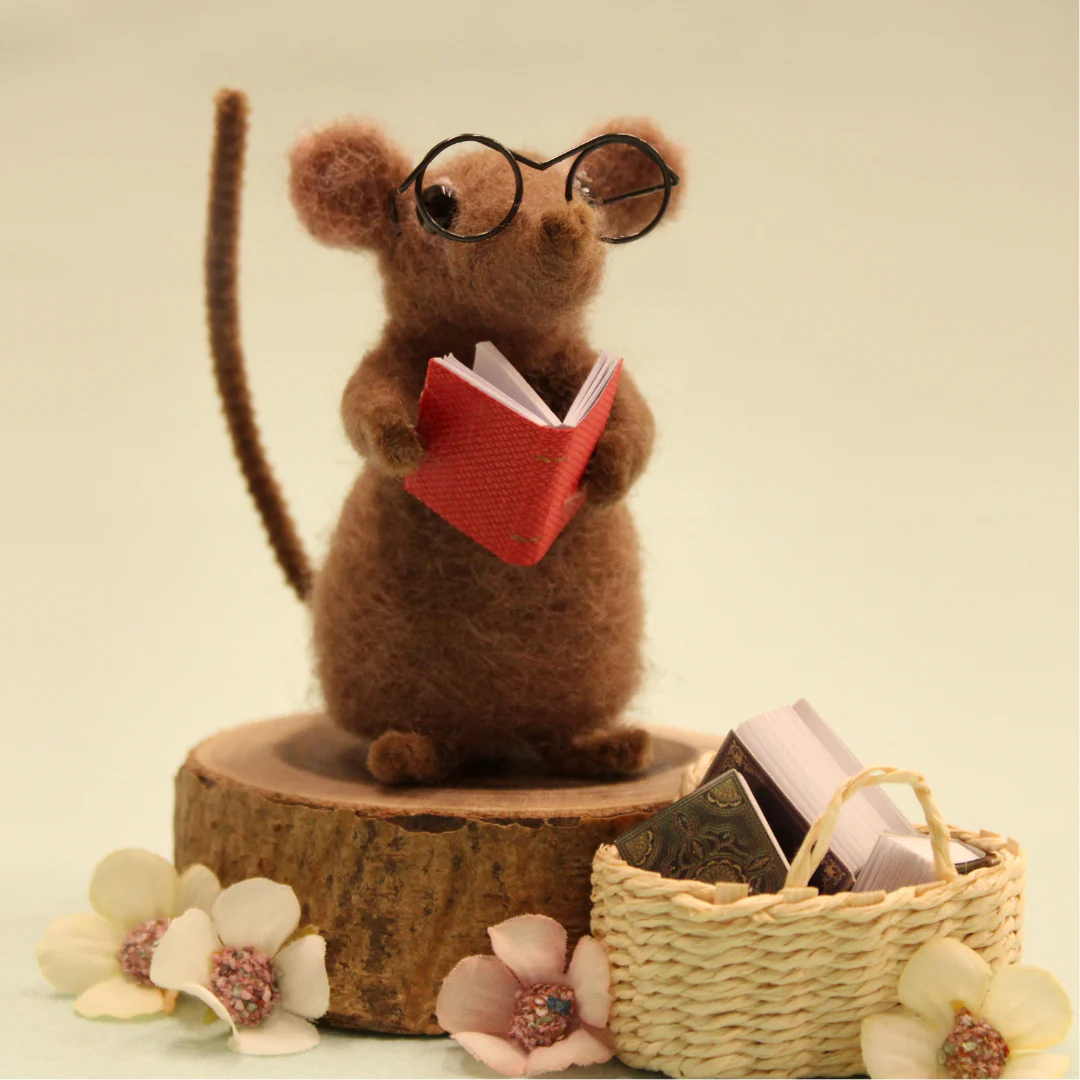 Wire Glasses Needle Felting Character - Image 3